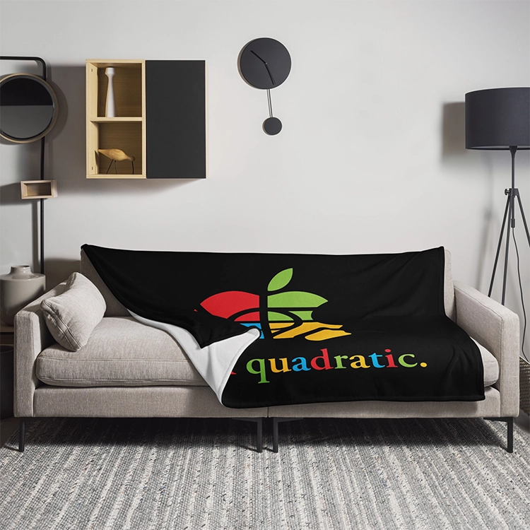 Think quadratic branded blanket