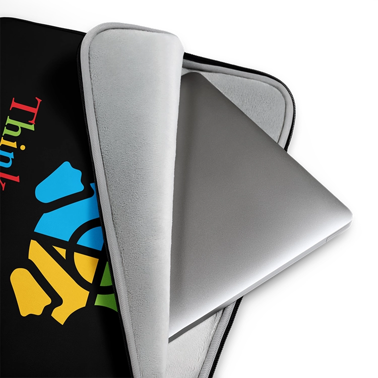 Think quadratic branded laptop sleeve